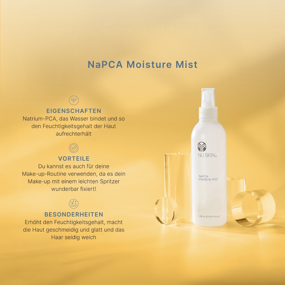 NaPCA Moisture Mist 250ml Hyaluronspray mit Aloe Vera NuSkin