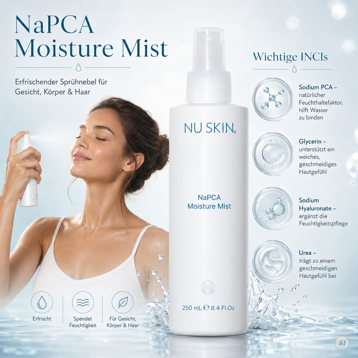 Nu Skin NaPCA Moisture Mist Spray Inhaltstoffe