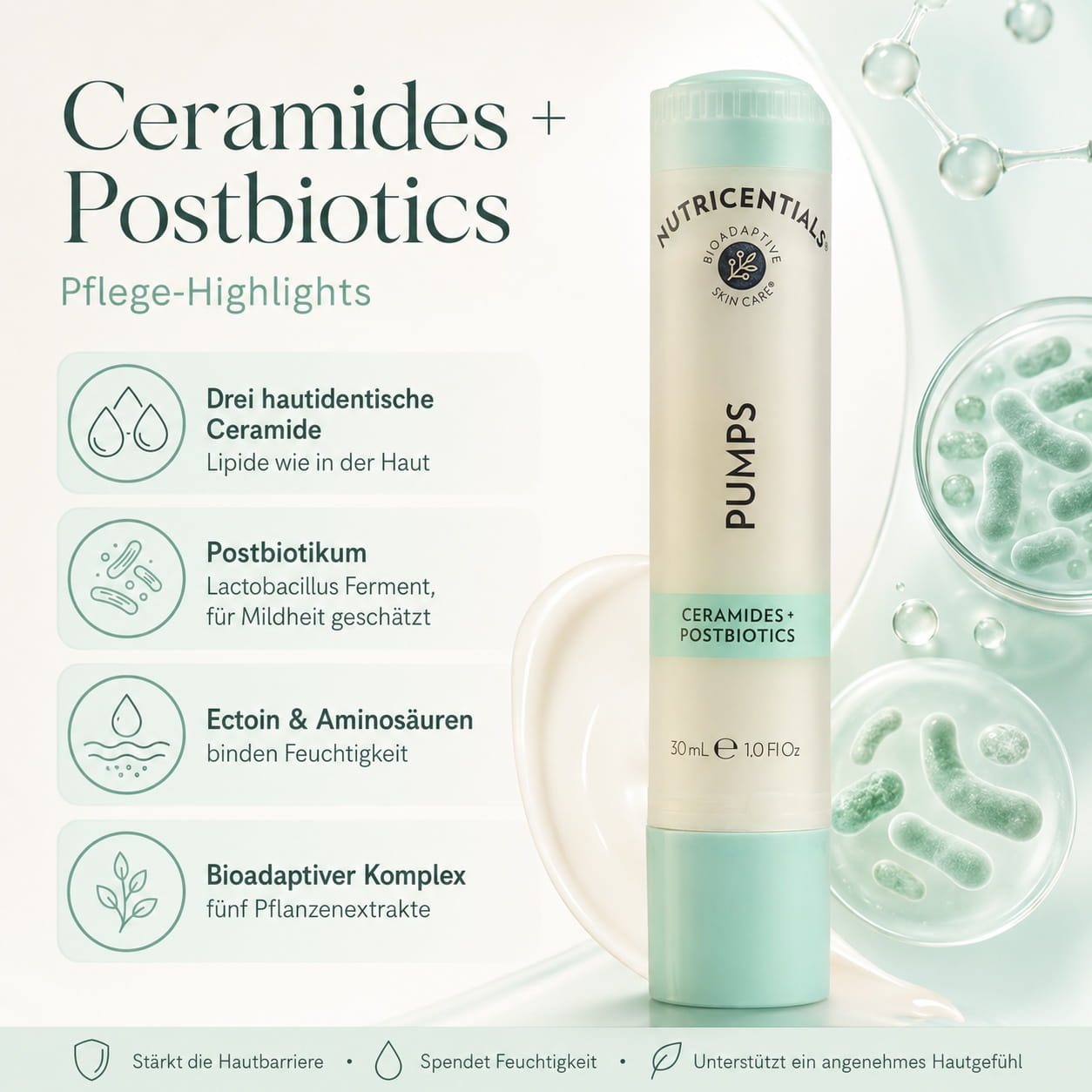 Nutricentials Pumps Ceramides + Postbiotics