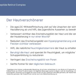 ageLOC Tru Face Peptide Retinol Komplex Vorteile