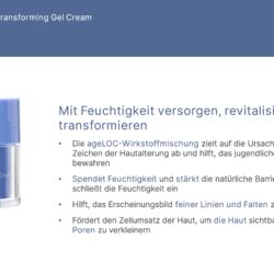 ageLOC Tru Face Transforming Gel Cream Vorteile